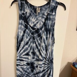XCVI Blue Tie-Dye Tunic Top